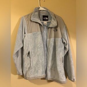 Youth XL Blue and Grey Fleece The North Face Jakcet